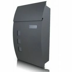 BITUXX Wandbriefkasten Post Briefkasten Grau Postbriefkasten Postkasten Hausbriefkasten