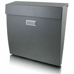 BITUXX Briefkasten Postkasten Mailbox Letterbox Wandbriefkasten Posteinwurf Dunkelgrau