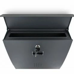 BITUXX Briefkasten Postkasten Mailbox Letterbox Wandbriefkasten Posteinwurf Dunkelgrau -BITUXX Geschäft 10496196 4