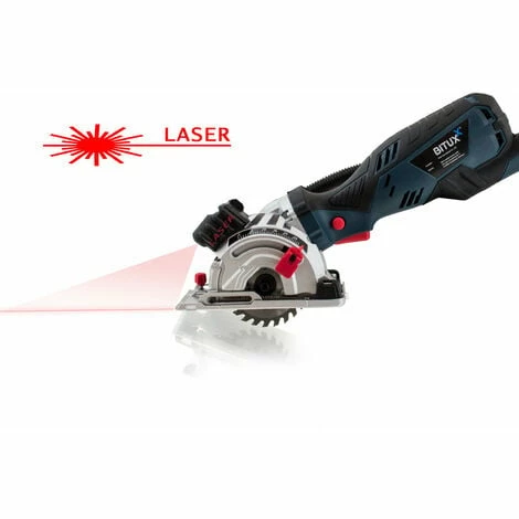 BITUXX 705W Mini Handkreissäge Tauchsäge Minisäge Mit Laser Inkl. 3 Sägeblätter 2 BITUXX 705W Mini Handkreissäge Tauchsäge Minisäge Mit Laser Inkl. 3 Sägeblätter – Bild 2