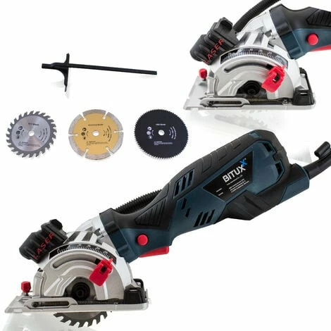 BITUXX 705W Mini Handkreissäge Tauchsäge Minisäge Mit Laser Inkl. 3 Sägeblätter 3 BITUXX 705W Mini Handkreissäge Tauchsäge Minisäge Mit Laser Inkl. 3 Sägeblätter – Bild 3