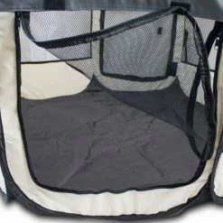 BITUXX Welpenlaufstall Schwarz Tierlaufstall Laufstall Tierauslauf Faltbar Gehege Hunde Katze -BITUXX Geschäft 10496266 4