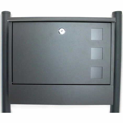 BITUXX Standbriefkasten Briefkasten Mailbox Briefkastenanlage Zeitungsfach Dunkelgrau BITUXX Standbriefkasten Briefkasten Mailbox Briefkastenanlage Zeitungsfach Dunkelgrau -BITUXX Geschäft 10496278 4