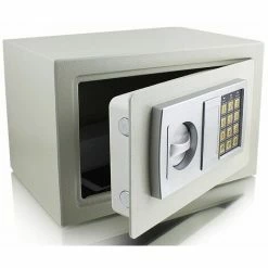 BITUXX Elektronischer Möbeltresor Minitresor Wandtresor Minisafe Wandsafe Maße(B/H/T): 310 Mm X 200 Mm X 220 Mm - Türstärke: 3 Mm Lichtgrau