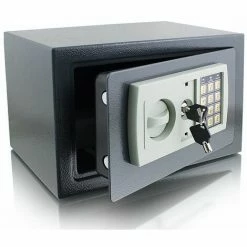 BITUXX Elektronischer Möbeltresor Minitresor Wandtresor Wandsafe Schranktresor Maße(B/H/T): 310 Mm X 200 Mm X 220 Mm - Türstärke: 3 Mm Grau