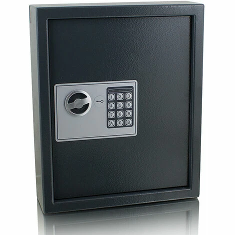 BITUXX Safe Tresor Elektronisch Schlüsselsafe Schlüsselkasten Schlüsselboard Grau – Bild 2