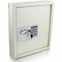 BITUXX Safe Tresor Elektronisch Schlüsselsafe Schlüsselkasten Schlüsselboard Lichtgrau