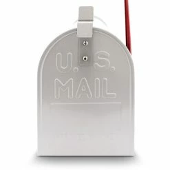 BITUXX US Mailbox Amerikanischer Briefkasten Standbriefkasten Wandbriefkasten Weiß -BITUXX Geschäft 10591681 4