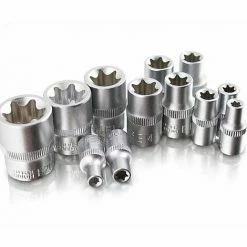 BITUXX Nusssatz 12tlg Torx Vielzahn Innen Inbus Imbus Bit Steck Nüsse Werkzeug