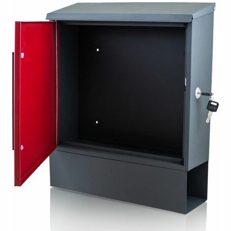 BITUXX Design Metall Briefkasten Rot Grau Postkasten mit Zeitungsfach Wandbriefkasten BITUXX Design Metall Briefkasten Rot Grau Postkasten Mit Zeitungsfach Wandbriefkasten -BITUXX Geschäft 10701727 3