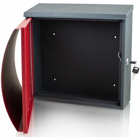 BITUXX Design Briefkasten Postkasten Rot Grau Wandbriefkasten Metall Hausbriefkasten BITUXX Design Briefkasten Postkasten Rot Grau Wandbriefkasten Metall Hausbriefkasten -BITUXX Geschäft 10701733 3