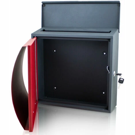 BITUXX Design Briefkasten Postkasten Rot Grau Wandbriefkasten Metall Hausbriefkasten BITUXX Design Briefkasten Postkasten Rot Grau Wandbriefkasten Metall Hausbriefkasten -BITUXX Geschäft 10701733 4