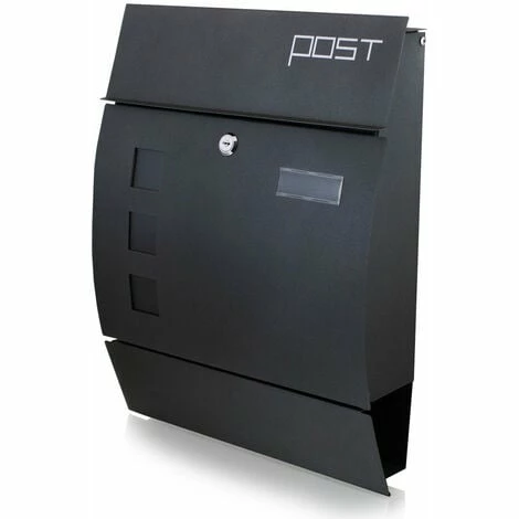 Bituxx Design Briefkasten 16413 Wandbriefkasten Postkasten Anthrazit Graphit