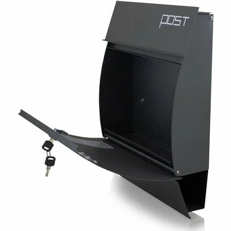 Bituxx Design Briefkasten 16413 Wandbriefkasten Postkasten Anthrazit Graphit – Bild 2