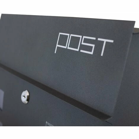 Bituxx Design Briefkasten 16413 Wandbriefkasten Postkasten Anthrazit Graphit – Bild 4