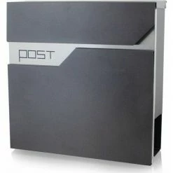 Bituxx Design Briefkasten 16442 Wandbriefkasten Postkasten Anthrazit Graphit