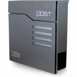 Bituxx Design Briefkasten 16445 Wandbriefkasten Postkasten Anthrazit Graphit