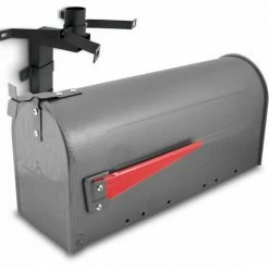 BITUXX US Mailbox Amerikanischer Briefkasten Graphit Postbox Halterung Wandbriefkasten