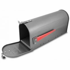 BITUXX US Mailbox Amerikanischer Briefkasten Graphit Postbox Halterung Wandbriefkasten -BITUXX Geschäft 11717290 4