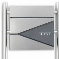 BITUXX Freistehender Design Doppel Standbriefkasten 16778 Briefkastenanlage Graphit Mit Edelstahl Ständern -BITUXX Geschäft 12114433 3