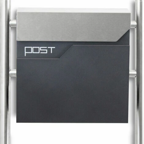 BITUXX Freistehender Design Doppel Standbriefkasten 16783 Briefkastenanlage Graphit mit Edelstahl Ständern BITUXX Freistehender Design Doppel Standbriefkasten 16783 Briefkastenanlage Graphit Mit Edelstahl Ständern -BITUXX Geschäft 12132040 3