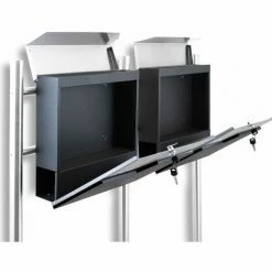 BITUXX Freistehender Design Doppel Standbriefkasten 16783 Briefkastenanlage Graphit Mit Edelstahl Ständern 3 BITUXX Freistehender Design Doppel Standbriefkasten 16783 Briefkastenanlage Graphit Mit Edelstahl Ständern -BITUXX Geschäft 12132040 4