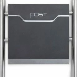 BITUXX Freistehender Design Doppel Standbriefkasten 16781 Briefkastenanlage Graphit Mit Edelstahl Ständern -BITUXX Geschäft 12165803 3