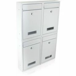 BITUXX Mini Briefkasten Wandbriefkasten Erweiterbar Zur Briefkastenanlage Weiß -BITUXX Geschäft 13236776 5