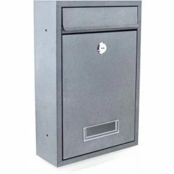 BITUXX Mini Briefkasten Wandbriefkasten Erweiterbar Briefkastenanlage Anthrazit