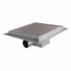 BITUXX 25x25 Duschablauf Abfluss Duschabfluss Duschrinne Ablaufgarnitur Bodenablauf (25x25, Edelstahl) -BITUXX Geschäft 14119168 3