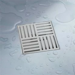 BITUXX 25x25 Duschablauf Abfluss Duschabfluss Duschrinne Ablaufgarnitur Bodenablauf (25x25, Line)