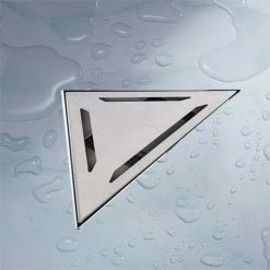 BITUXX 25x25 Duschablauf Abfluss Duschabfluss Duschrinne Ablaufgarnitur Bodenablauf (25x25, Edelstahl Eckablauf)