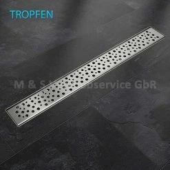 BITUXX 50cm Edelstahl Duschrinnen Ablaufrinnen Bodenablauf Duschrinne Duschablauf Tropfen