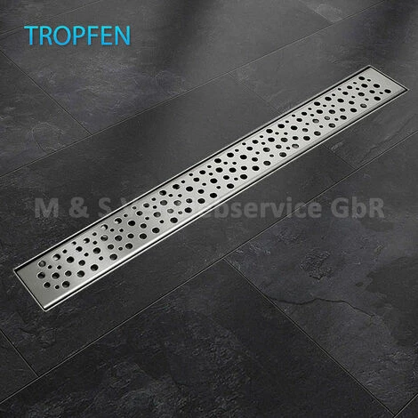 BITUXX 50cm Edelstahl Duschrinnen Ablaufrinnen Bodenablauf Duschrinne Duschablauf Tropfen