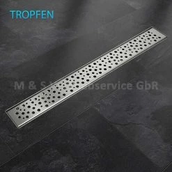 BITUXX 120cm Edelstahl Duschrinnen Ablaufrinnen Bodenablauf Duschrinne Duschablauf Tropfen