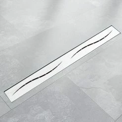 BITUXX 80cm Edelstahl Duschrinnen Ablaufrinnen Bodenablauf Duschrinne Duschablauf Streifen