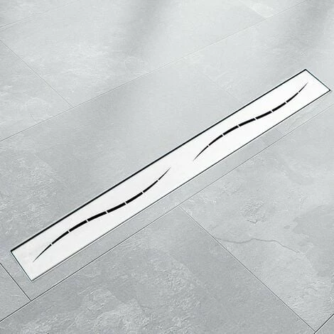 BITUXX 80cm Edelstahl Duschrinnen Ablaufrinnen Bodenablauf Duschrinne Duschablauf Streifen