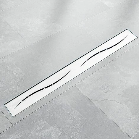 BITUXX 150cm Edelstahl Duschrinnen Ablaufrinnen Bodenablauf Duschrinne Duschablauf Streifen