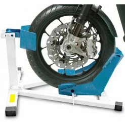 BITUXX Motorrad Montageständer Motorradständer Vorne Vorderrad Transportständer Weiß / Blau -BITUXX Geschäft 14759015 4