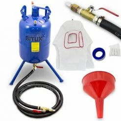 BITUXX Mobiles Sandstrahlgerät 19L Portabler Sandstrahler Hochdruck Sandstrahlanlage Strahlgerät Sandstrahlen Bis 125 PSI