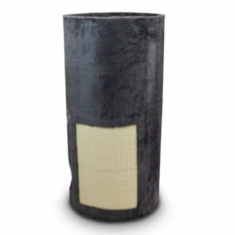 BITUXX Kratztonne Katzentonne Katzenbaum Katzenhöhle Kratzbaum Mit Plüsch Und Sisal 78 Cm Grau â Bild 2