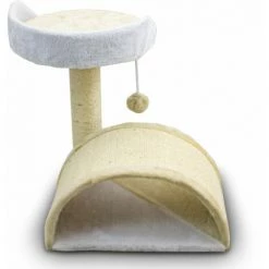 BITUXX Katzen Kratzbrücke Kratzbaum Katzenkratzbaum Mit Liege Und Sisalsäule Und Plüschbezug Beige / Weiß 8 BITUXX Katzen Kratzbrücke Kratzbaum Katzenkratzbaum Mit Liege Und Sisalsäule Und Plüschbezug Beige / Weiß -BITUXX Geschäft 16673266 4
