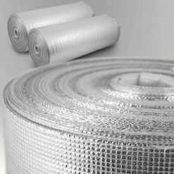 BITUXX 3mm 50m² Trittschalldämmung Mit Alu-Dampfsperre PE-Schaumfolie Dämmung Unterlage Laminat Parkett Stärke:3mm (50m)