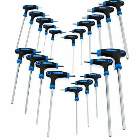 BITUXX 20 Tlg. Innen Inbus Und Torx T Schraubendreher Set Steckschlüsselsatz Schraubenzieher Quergriff 2-10 Mm T10 - T50 Satz Set