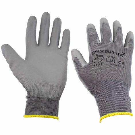BITUXX 1 Paar XXL (11) Arbeitshandschuhe Montagehanschuhe Handschuhe Schutzhandschuhe mit PU Beschichtung BITUXX 1 Paar XXL (11) Arbeitshandschuhe Montagehanschuhe Handschuhe Schutzhandschuhe Mit PU Beschichtung -BITUXX Geschäft 20280901 1