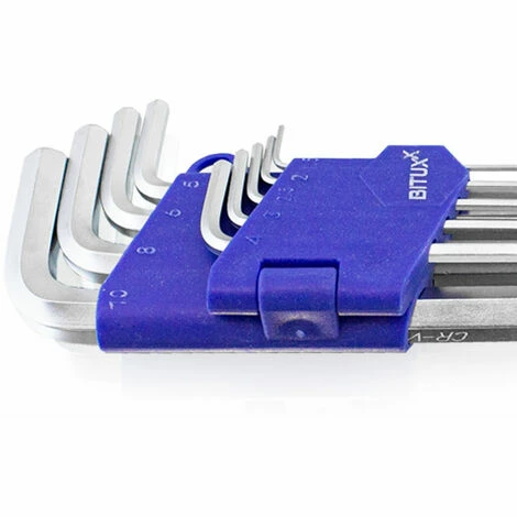 BITUXX 9-tlg Innensechskant Schlüssel Schraubedreher Satz Inneninbus 1.5-10 Mm Extra Lang – Bild 2