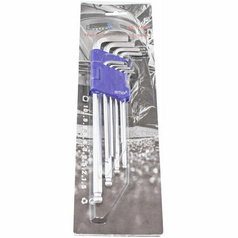 BITUXX 9-tlg Innensechskant Schlüssel Schraubedreher Satz Inneninbus 1.5-10 Mm Extra Lang – Bild 4