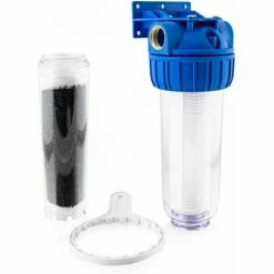 BITUXX Wasserfilter Vorfilter Schmutzfilter Pumpen Hauswasserwerke 4000L/h (Vorfilter 1" + Aktivkohle Filter)