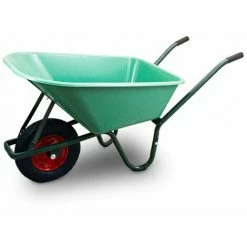 BITUXX Schubkarre 100L Schubkarren Schiebkarre Bauschubkarre Mit PVC Wanne Und PU RAD Bis 250kg (Schubkarre Mit PVC Mulde Und PU Rad Schwarz)