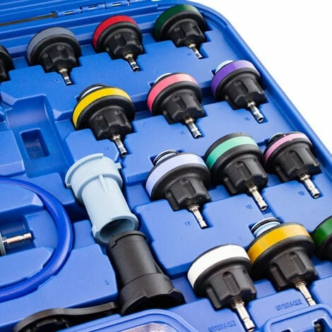 BITUXX 28 Tlg. KFZ Kühlsystem Abdrückgerät Druckprüfung Abdrücken Tester Kühler Werkzeug 28 Teilig Messbereich 0-2,5 Bar, Für Alle Gängigen PKW Geeignet! 5 BITUXX 28 Tlg. KFZ Kühlsystem Abdrückgerät Druckprüfung Abdrücken Tester Kühler Werkzeug 28 Teilig Messbereich 0-2,5 Bar, Für Alle Gängigen PKW Geeignet! – Bild 5